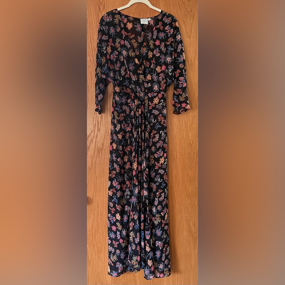 HD in Paris Black Floral Beautiful Maxi Dress size 6 - Picture 3 of 11